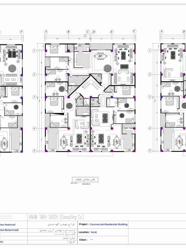 پلان پروژه مسکونی یک